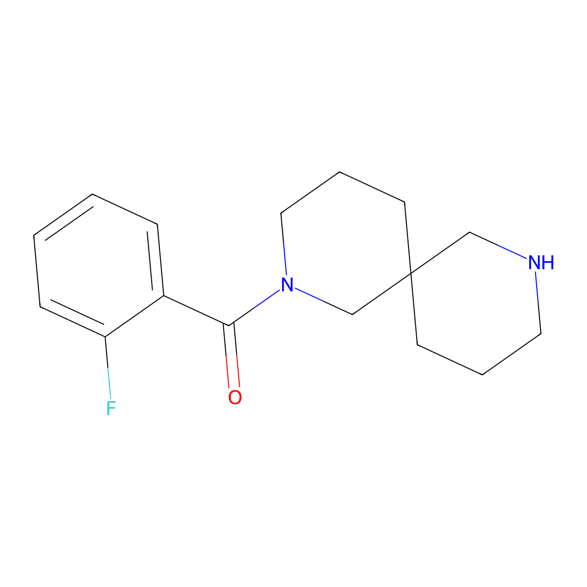 (2-Fluorophenyl)(2,8-diazaspiro[5.5]undecan-2-yl)methanone molecular structure, CAS 1181244-75-6