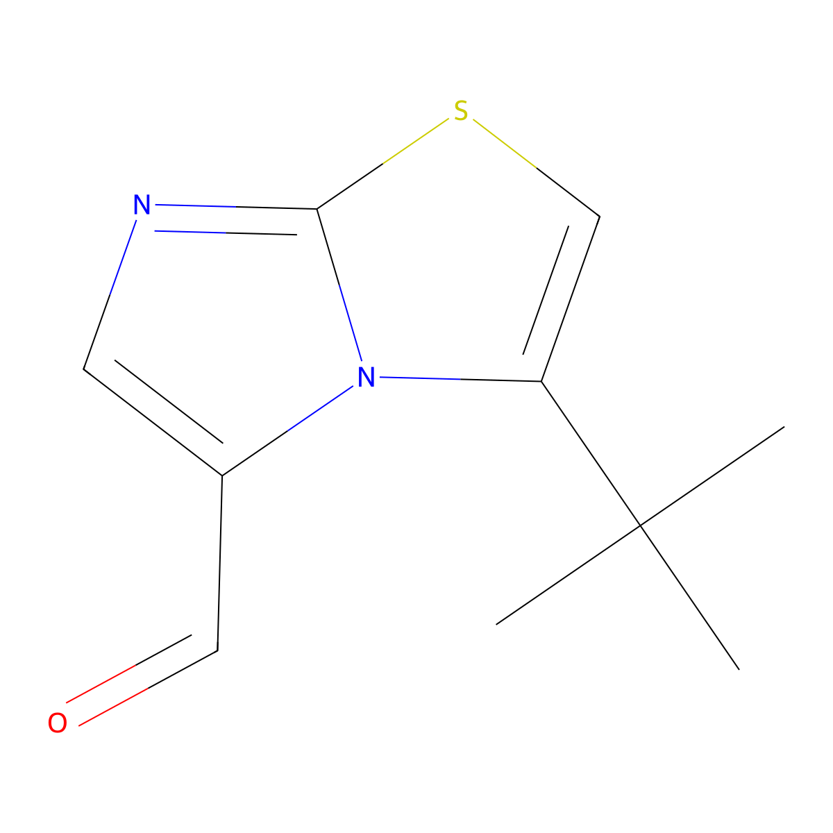 3-Tert-butylimidazo[2,1-B][1,3]thiazole-5-carbaldehyde molecular structure, CAS 1181245-08-8