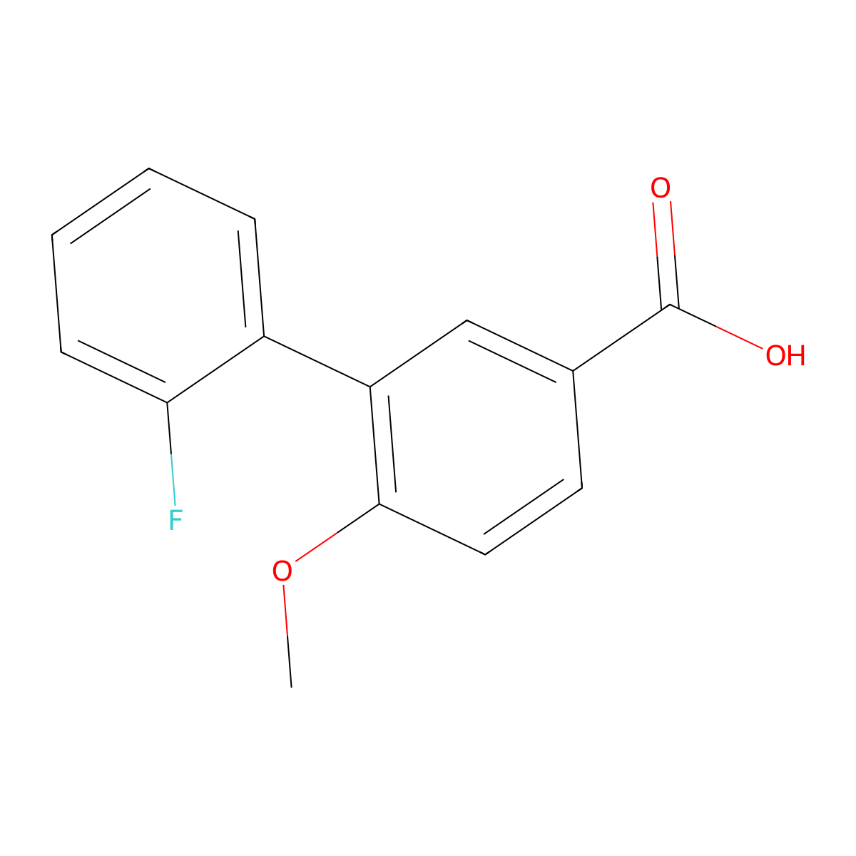 2'-Fluoro-2-methoxybiphenyl-5-carboxylic acid molecular structure, CAS 1181248-70-3