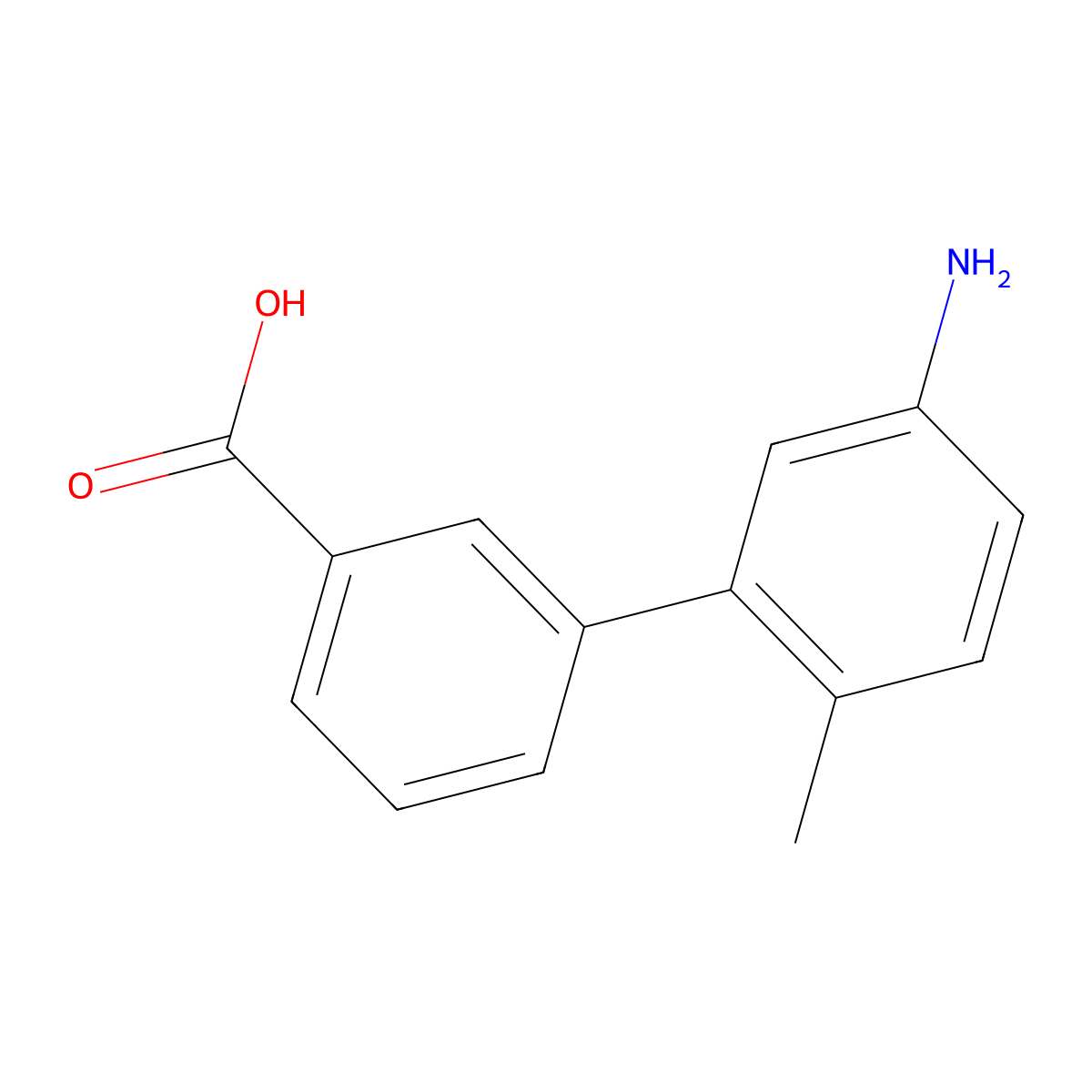 3-(5-Amino-2-methylphenyl)benzoic acid molecular structure, CAS 1181248-88-3