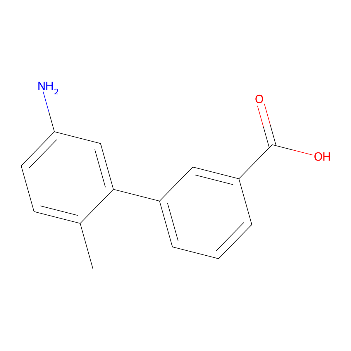 3-(5-Amino-2-methylphenyl)benzoic acid molecular structure, CAS 1181248-88-3