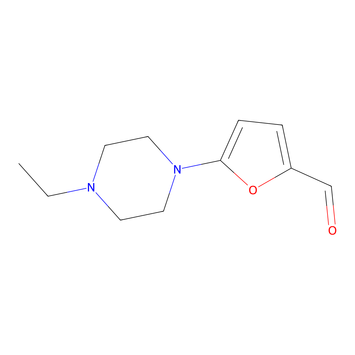 5-(4-Ethylpiperazin-1-yl)furan-2-carbaldehyde molecular structure, CAS 1181260-25-2