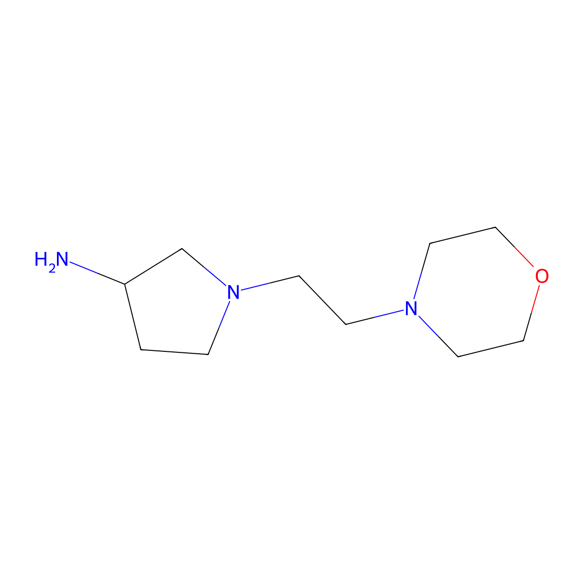 1-(2-Morpholinoethyl)pyrrolidin-3-amine molecular structure, CAS 1181264-99-2