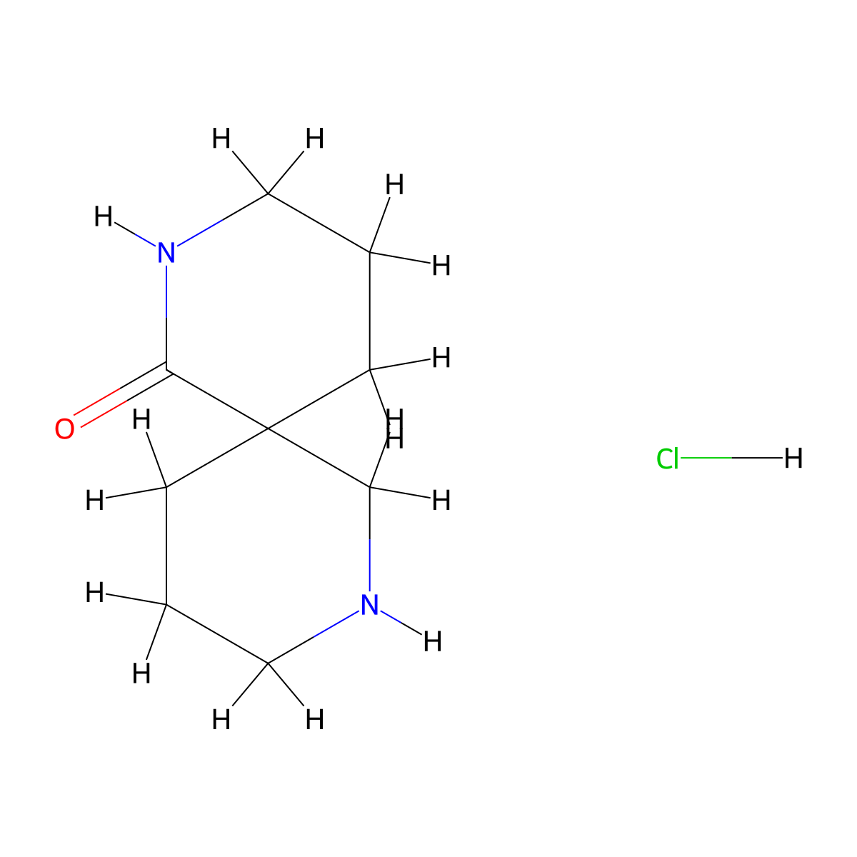 2,8-Diazaspiro[5.5]undecan-1-one hydrochloride molecular structure, CAS 1181265-43-9