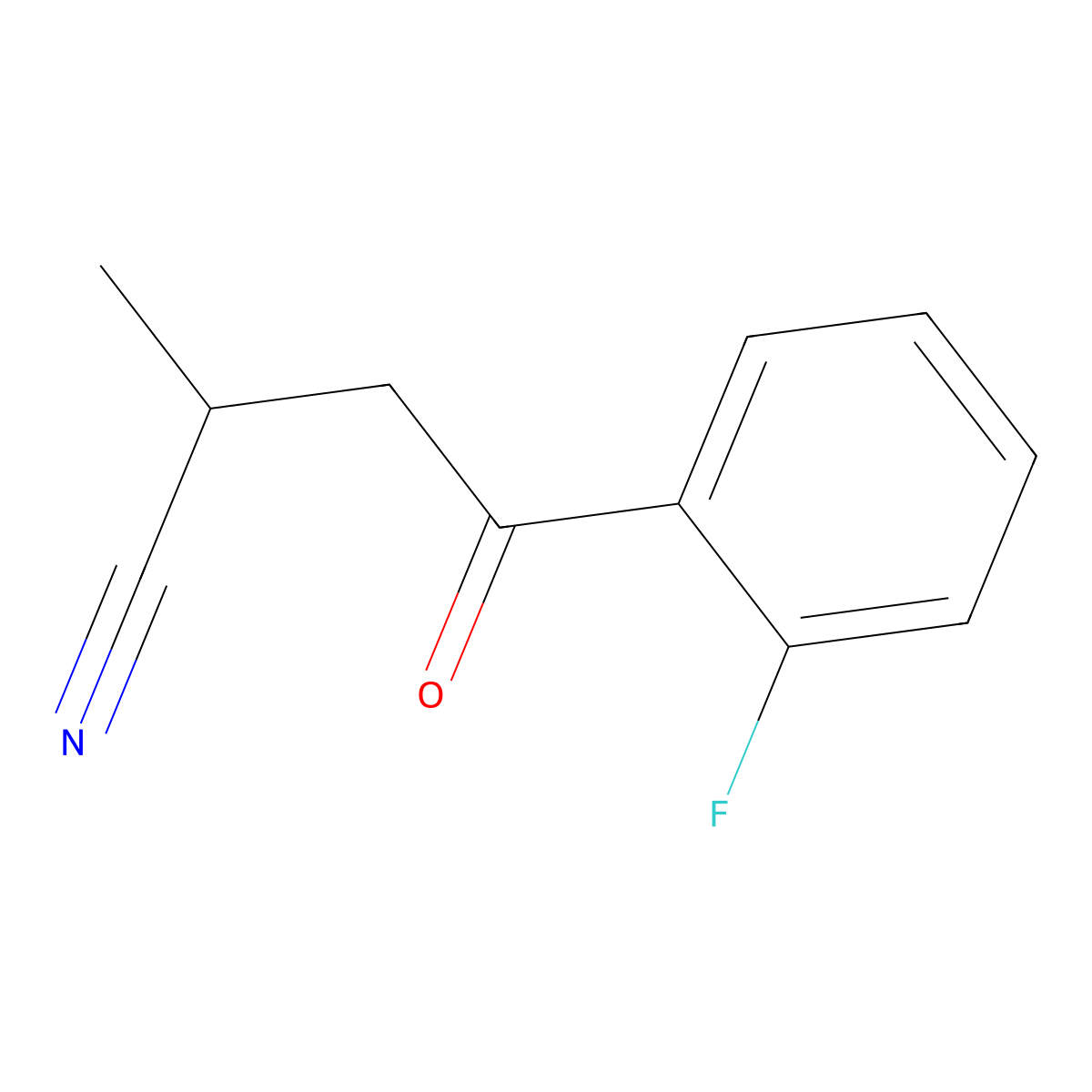 4-(2-Fluorophenyl)-2-methyl-4-oxobutanenitrile molecular structure, CAS 1181267-65-1