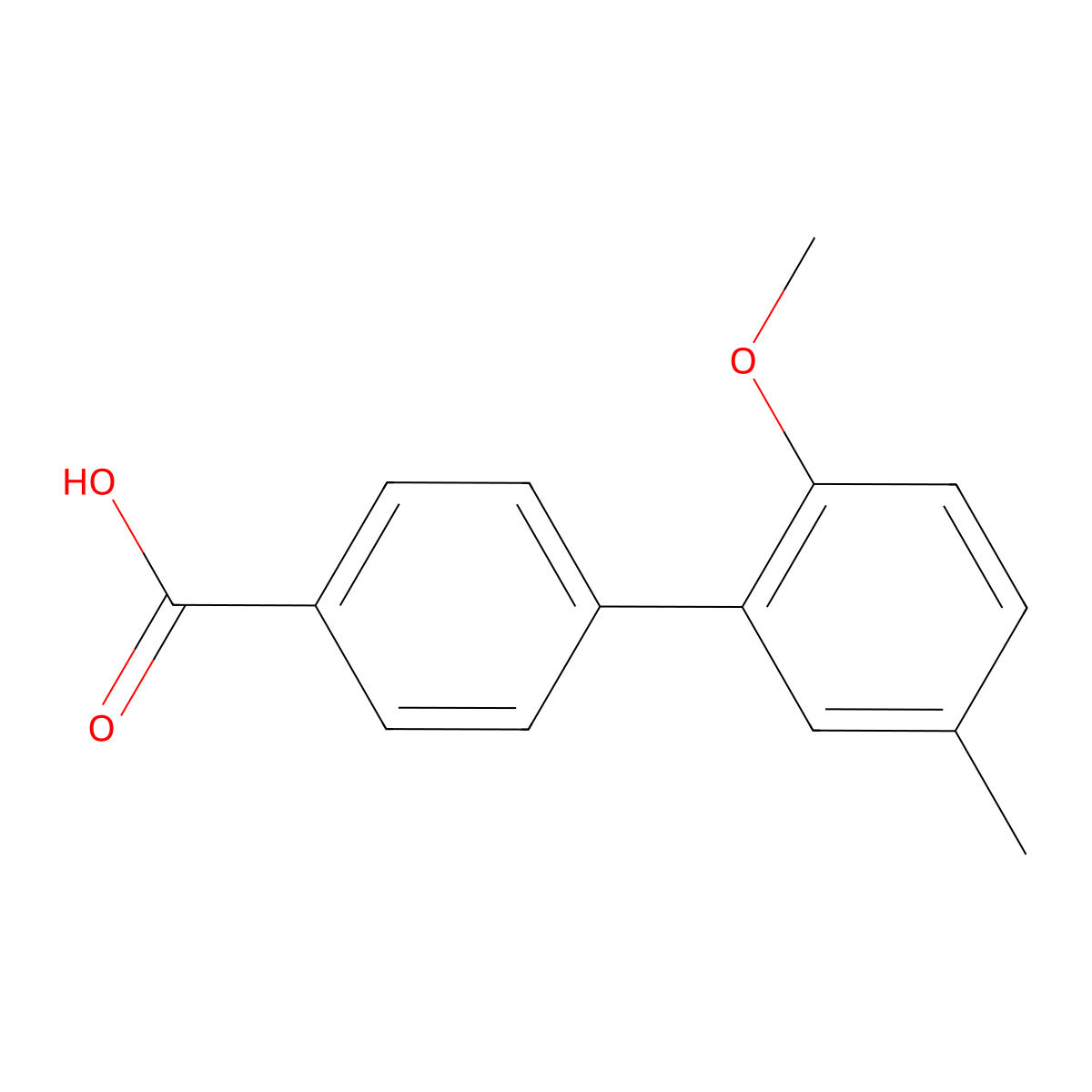2'-Methoxy-5'-methyl-[1,1'-biphenyl]-4-carboxylic acid molecular structure, CAS 1181269-37-3