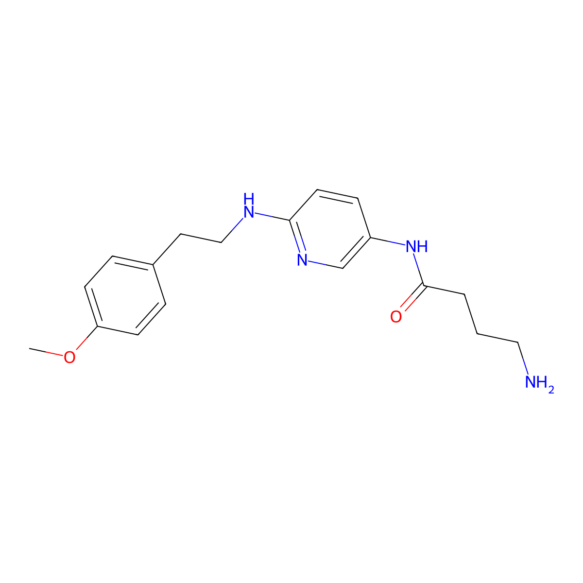 4-amino-N-(6-{[2-(4-methoxyphenyl)ethyl]amino}pyridin-3-yl)butanamide molecular structure, CAS 1181276-47-0