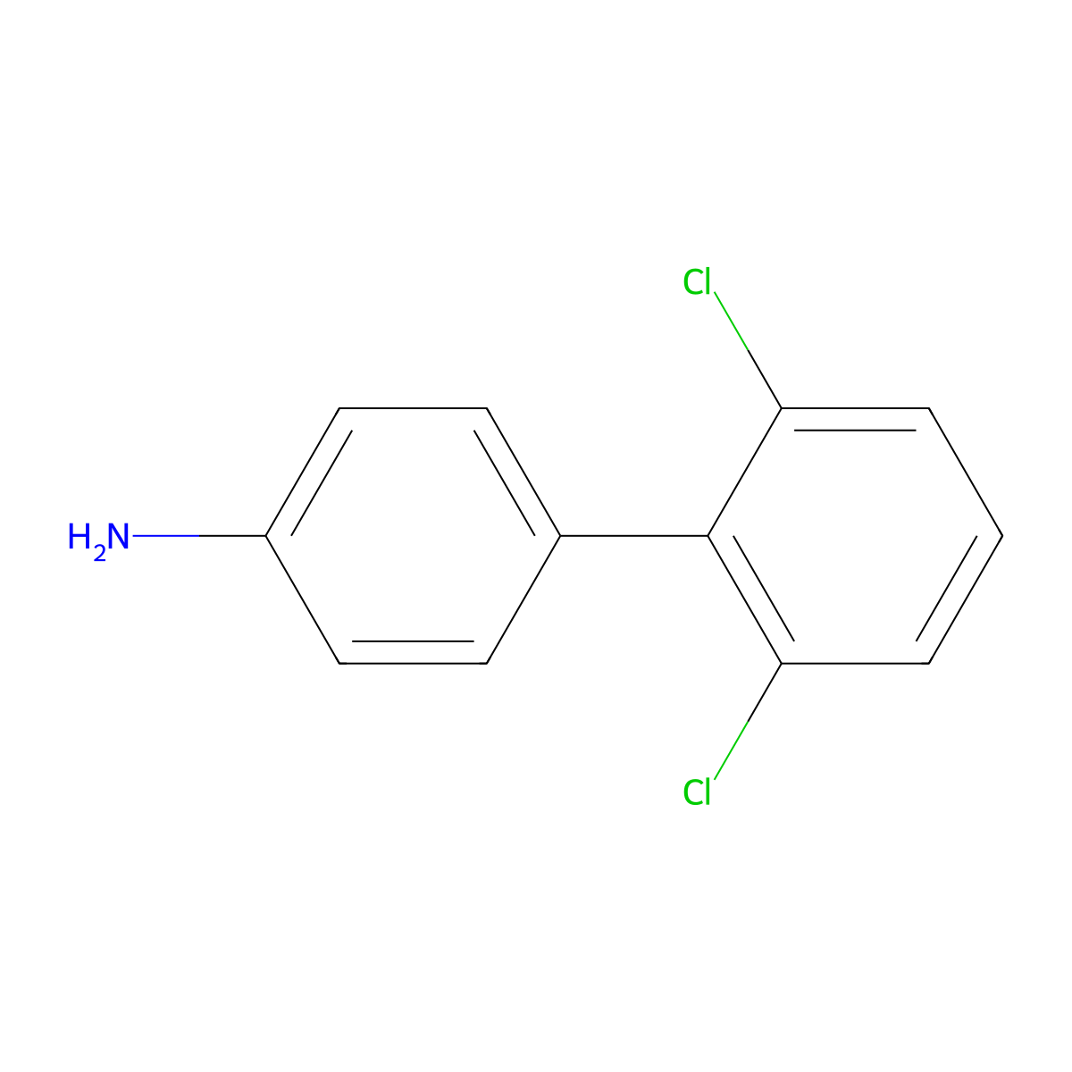 2',6'-Dichlorobiphenyl-4-ylamine molecular structure, CAS 1181278-29-4