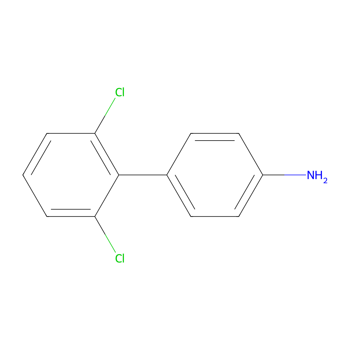 2',6'-Dichlorobiphenyl-4-ylamine molecular structure, CAS 1181278-29-4