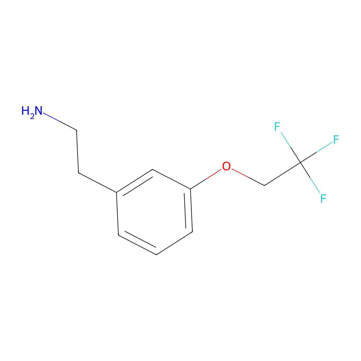 2-(3-(2,2,2-Trifluoroethoxy)phenyl)ethanamine molecular structure, CAS 1181279-15-1