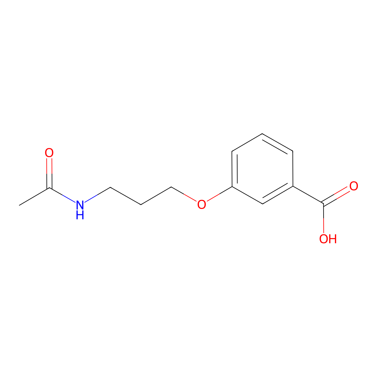 3-(3-Acetamidopropoxy)benzoic acid molecular structure, CAS 1181279-46-8