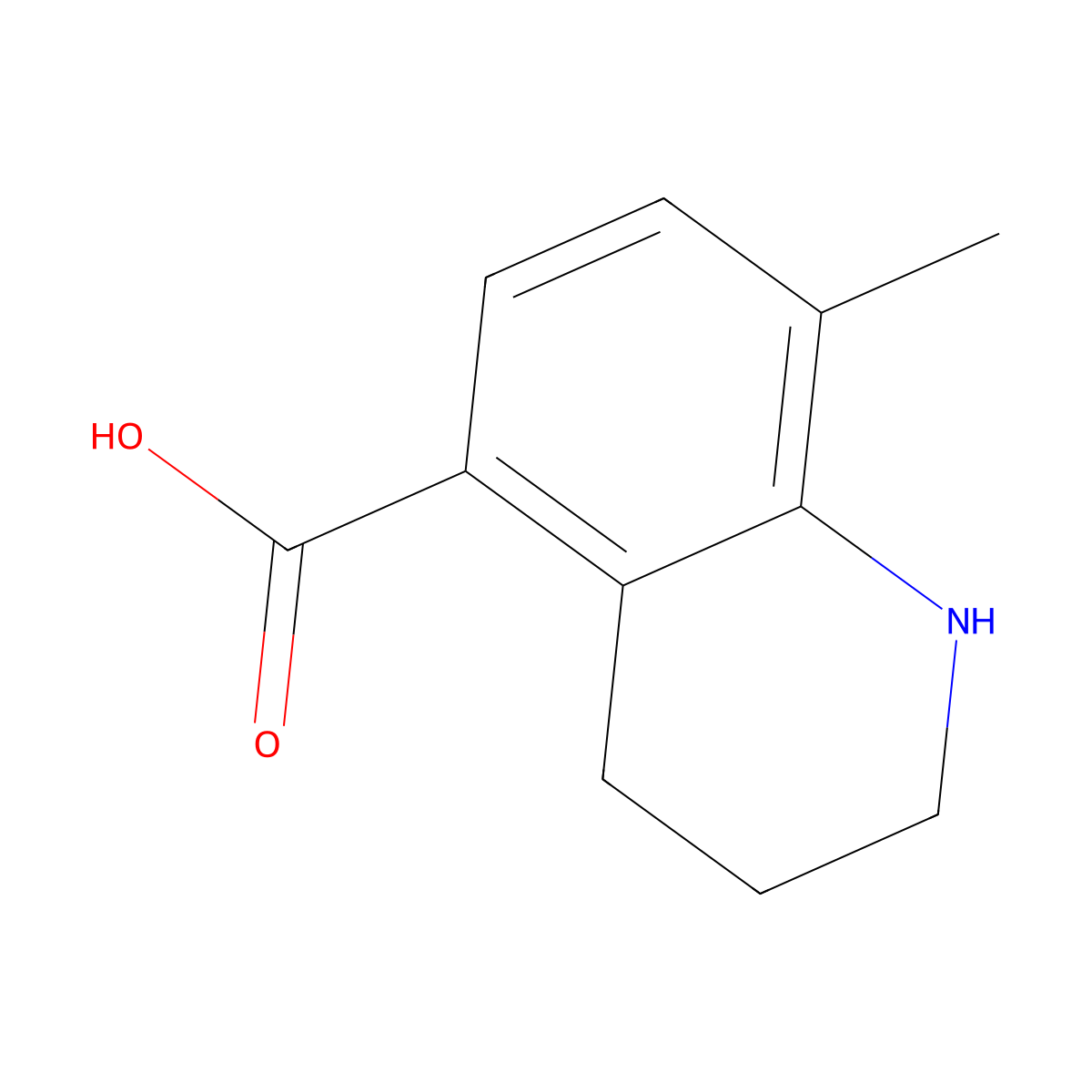 8-Methyl-1,2,3,4-tetrahydroquinoline-5-carboxylic acid molecular structure, CAS 118128-77-1
