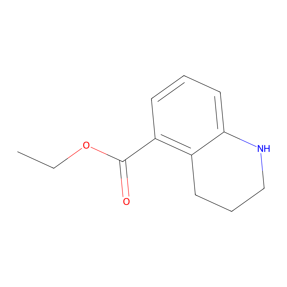 Ethyl 1,2,3,4-tetrahydroquinoline-5-carboxylate molecular structure, CAS 118128-78-2