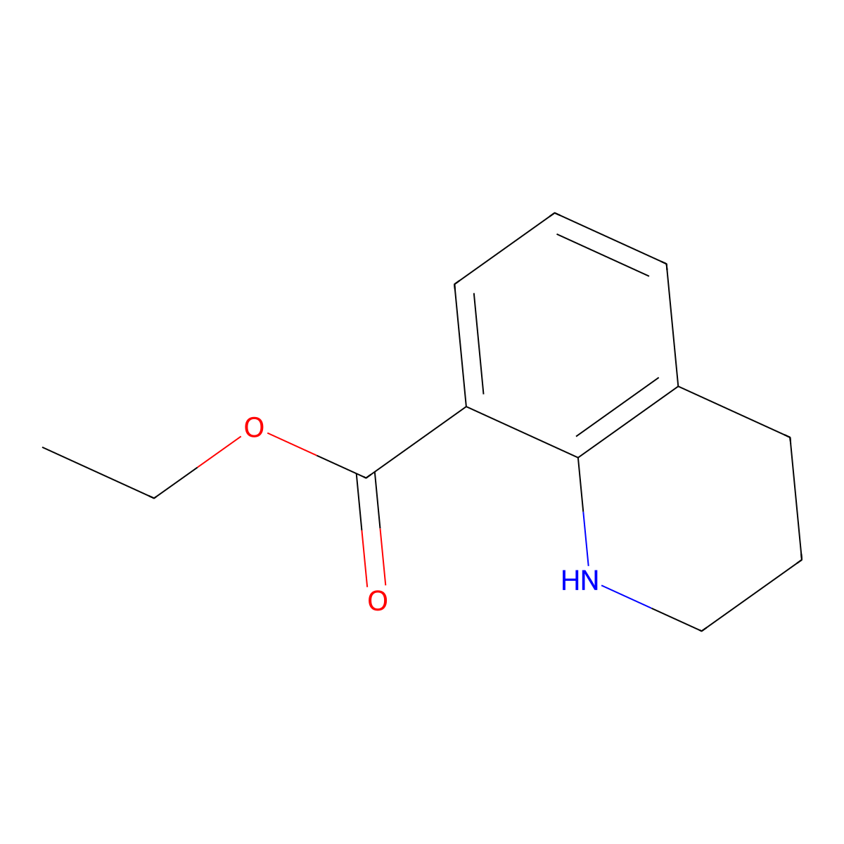 Ethyl 1,2,3,4-tetrahydroquinoline-8-carboxylate molecular structure, CAS 118128-79-3