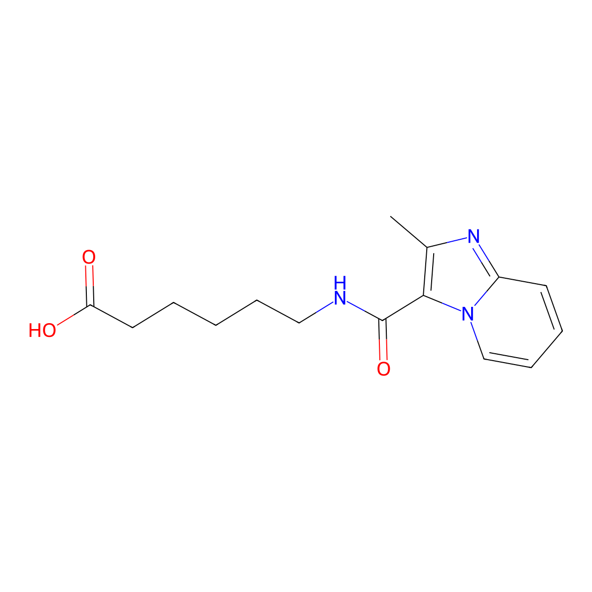 6-(2-Methylimidazo[1,2-a]pyridine-3-carboxamido)hexanoic acid molecular structure, CAS 1181286-99-6