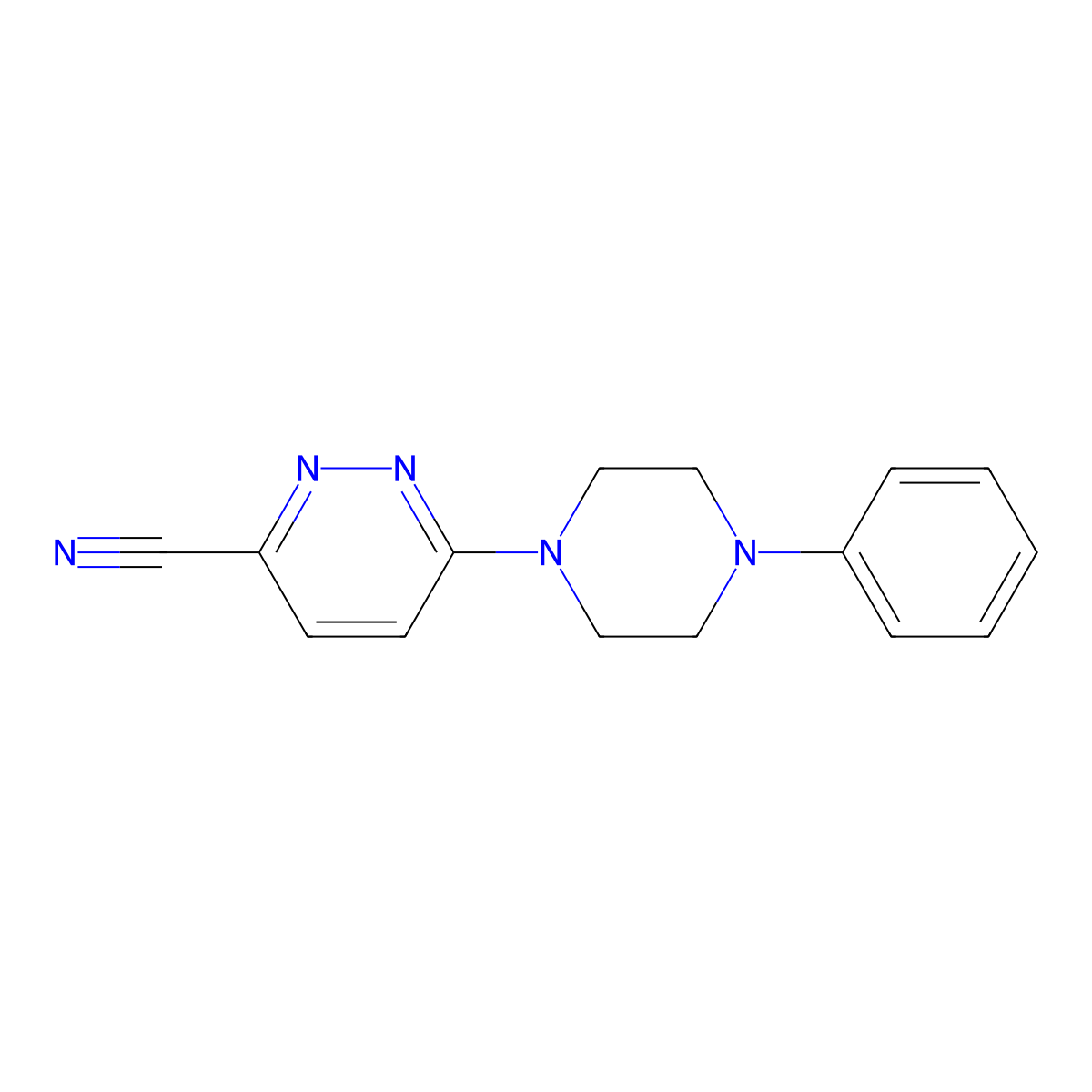 6-(4-Phenylpiperazin-1-yl)pyridazine-3-carbonitrile molecular structure, CAS 1181287-54-6