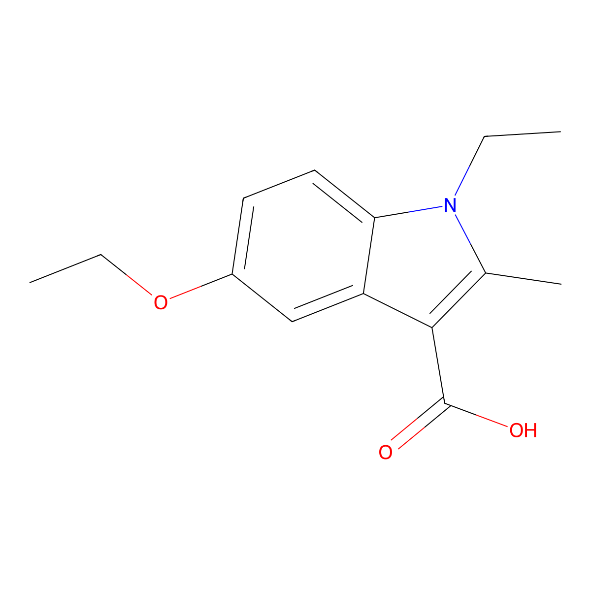 5-Ethoxy-1-ethyl-2-methyl-1H-indole-3-carboxylic acid molecular structure, CAS 1181287-59-1