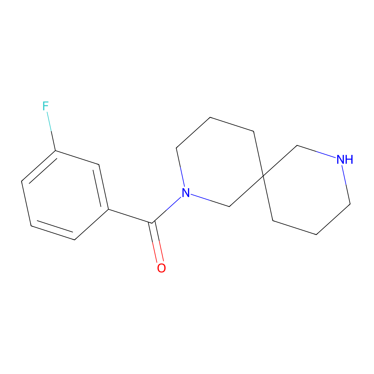 (3-Fluorophenyl)(2,8-diazaspiro[5.5]undecan-2-yl)methanone molecular structure, CAS 1181289-00-8