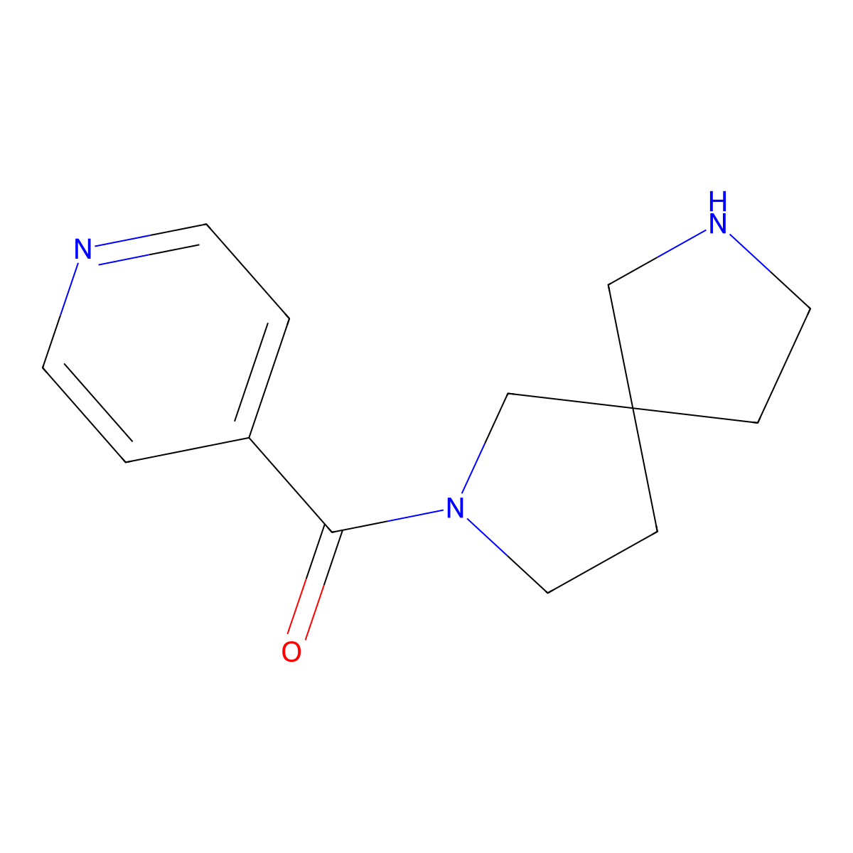 Pyridin-4-yl(2,7-diazaspiro[4.4]nonan-2-yl)methanone molecular structure, CAS 1181289-19-9