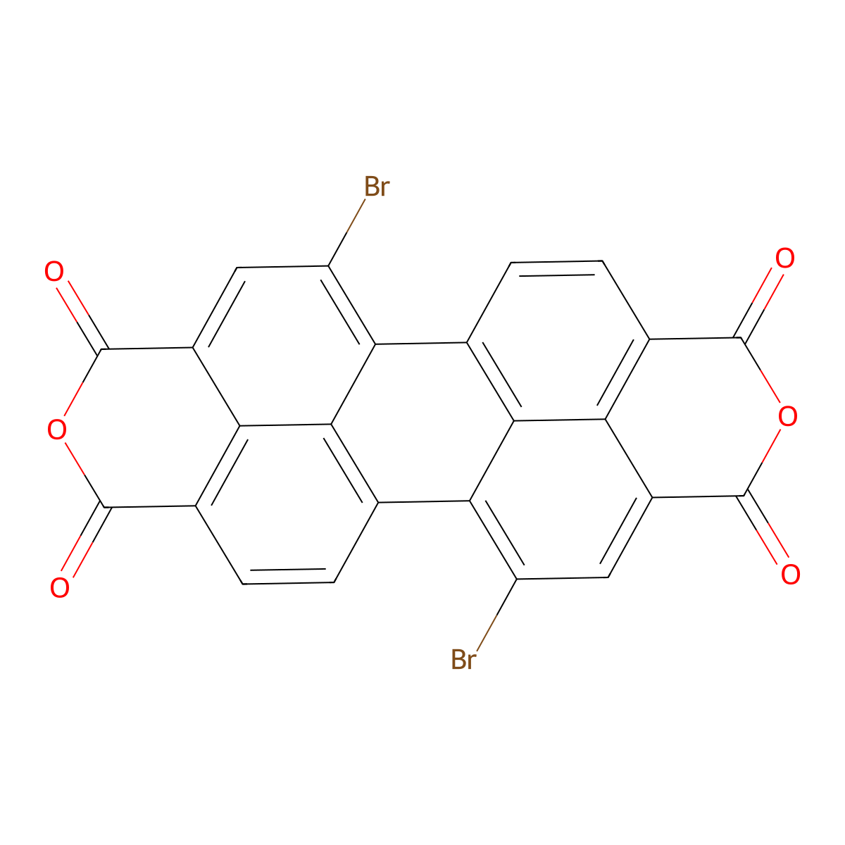 1,7-Dibromo-3,4,9,10-perylenetetracarboxylic dianhydride molecular structure, CAS 118129-60-5