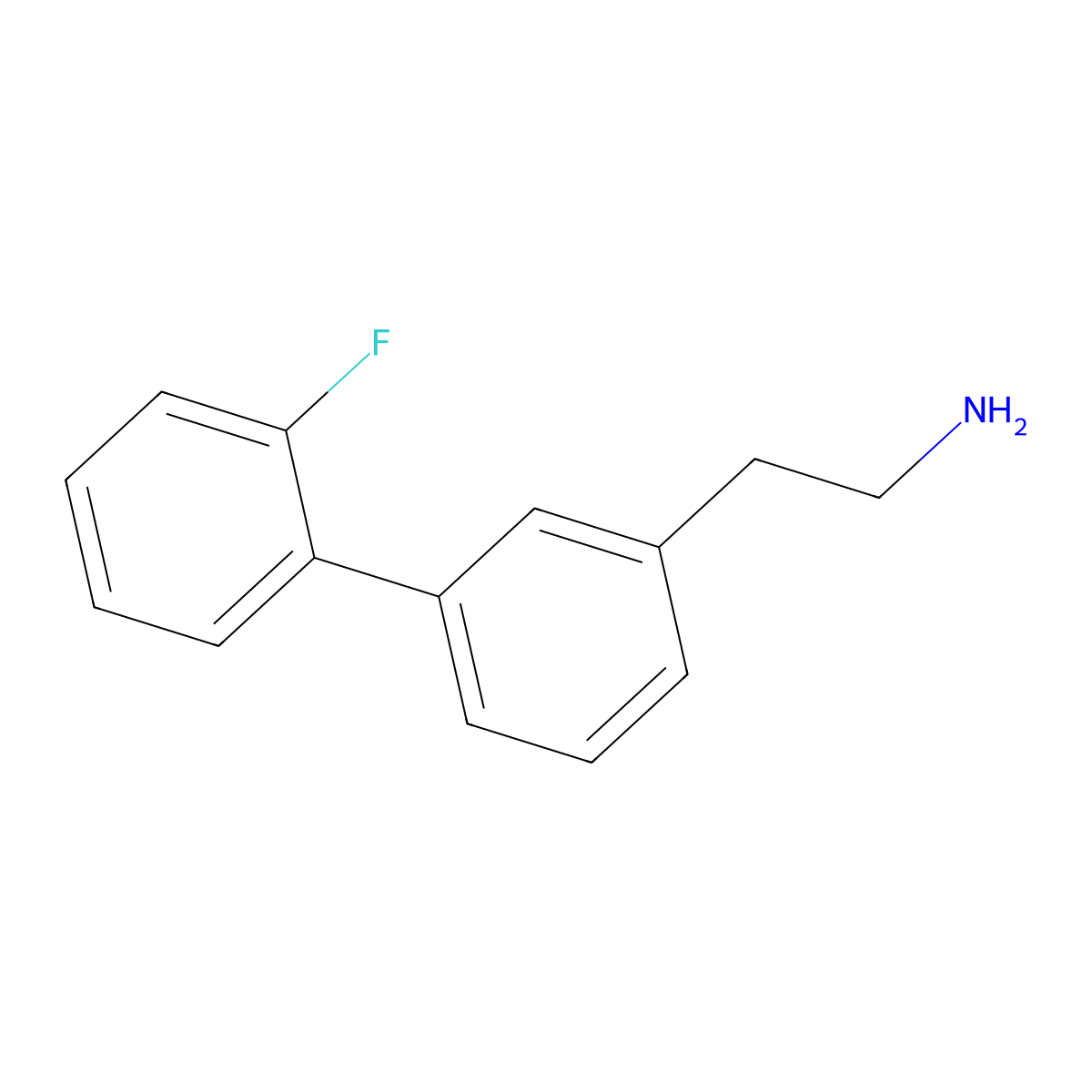 2-[3-(2-Fluorophenyl)phenyl]ethan-1-amine molecular structure, CAS 1181290-89-0