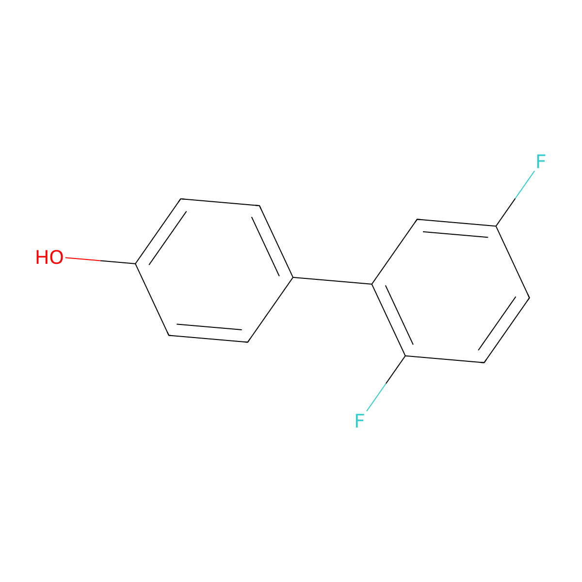 4-(2,5-Difluorophenyl)phenol molecular structure, CAS 1181291-45-1