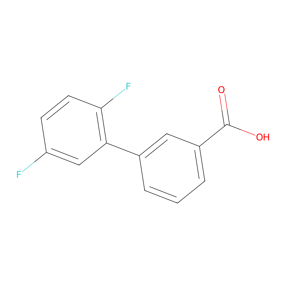 3-(2,5-Difluorophenyl)benzoic acid molecular structure, CAS 1181291-47-3