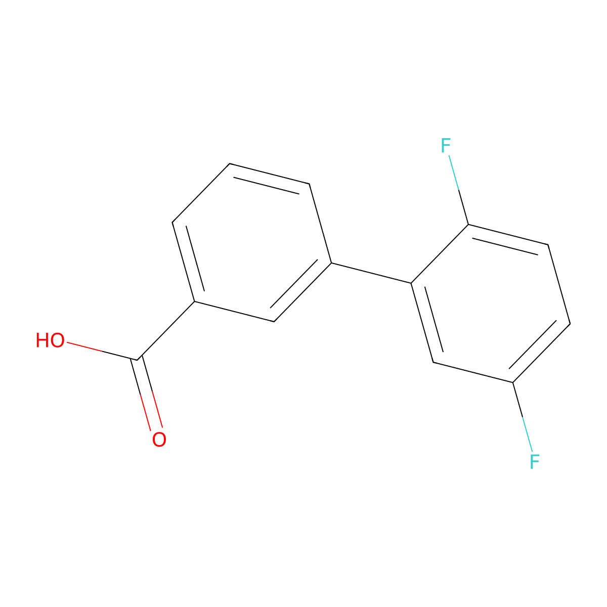 3-(2,5-Difluorophenyl)benzoic acid molecular structure, CAS 1181291-47-3