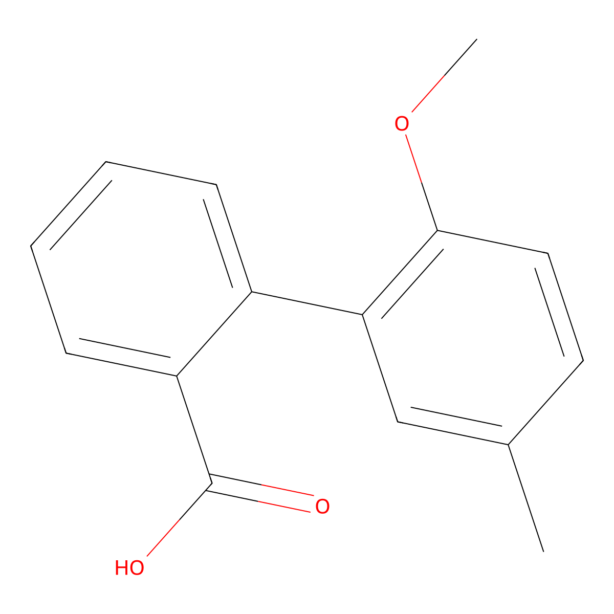 2-(2-Methoxy-5-methylphenyl)benzoic acid molecular structure, CAS 1181294-93-8