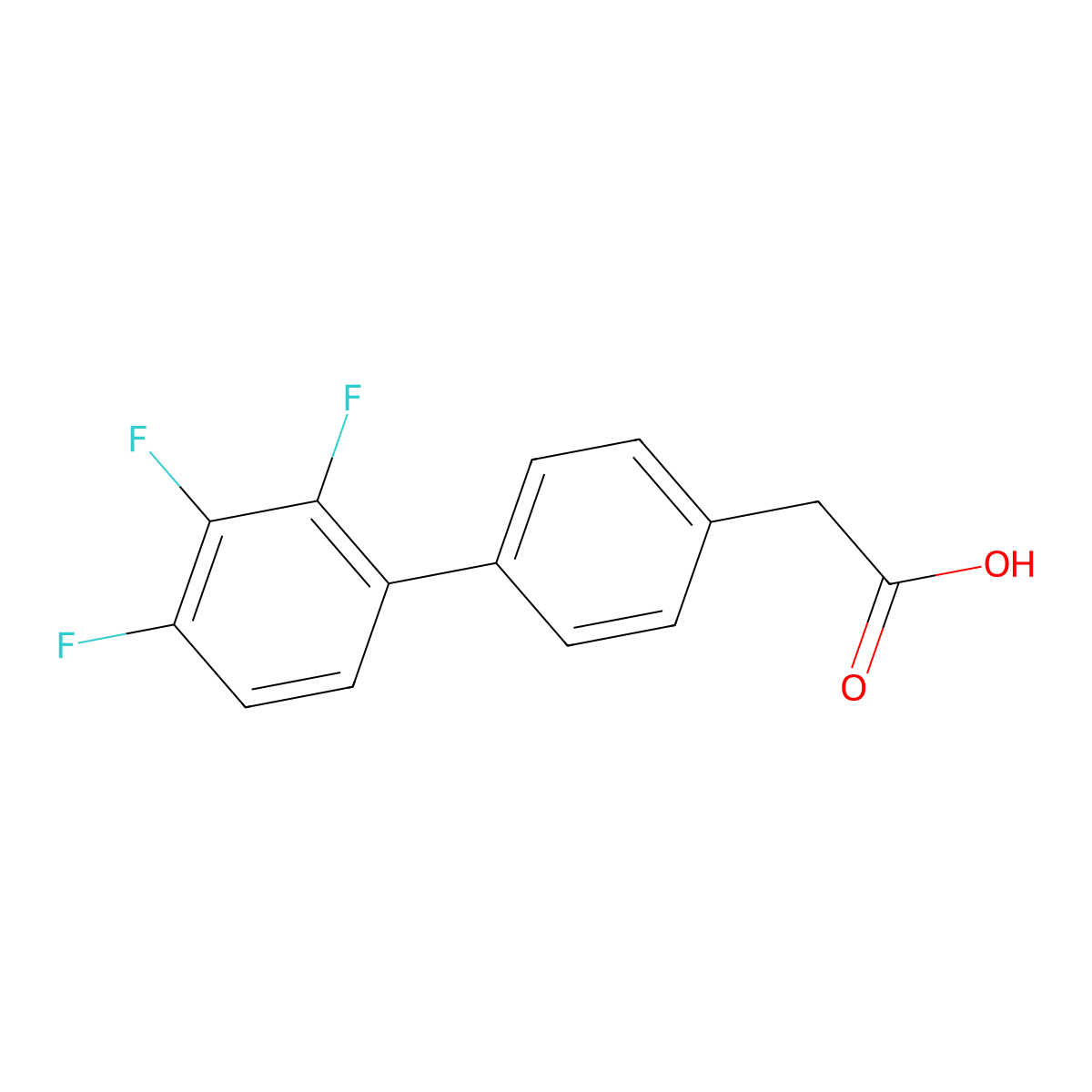 2-[4-(2,3,4-Trifluorophenyl)phenyl]acetic acid molecular structure, CAS 1181295-58-8