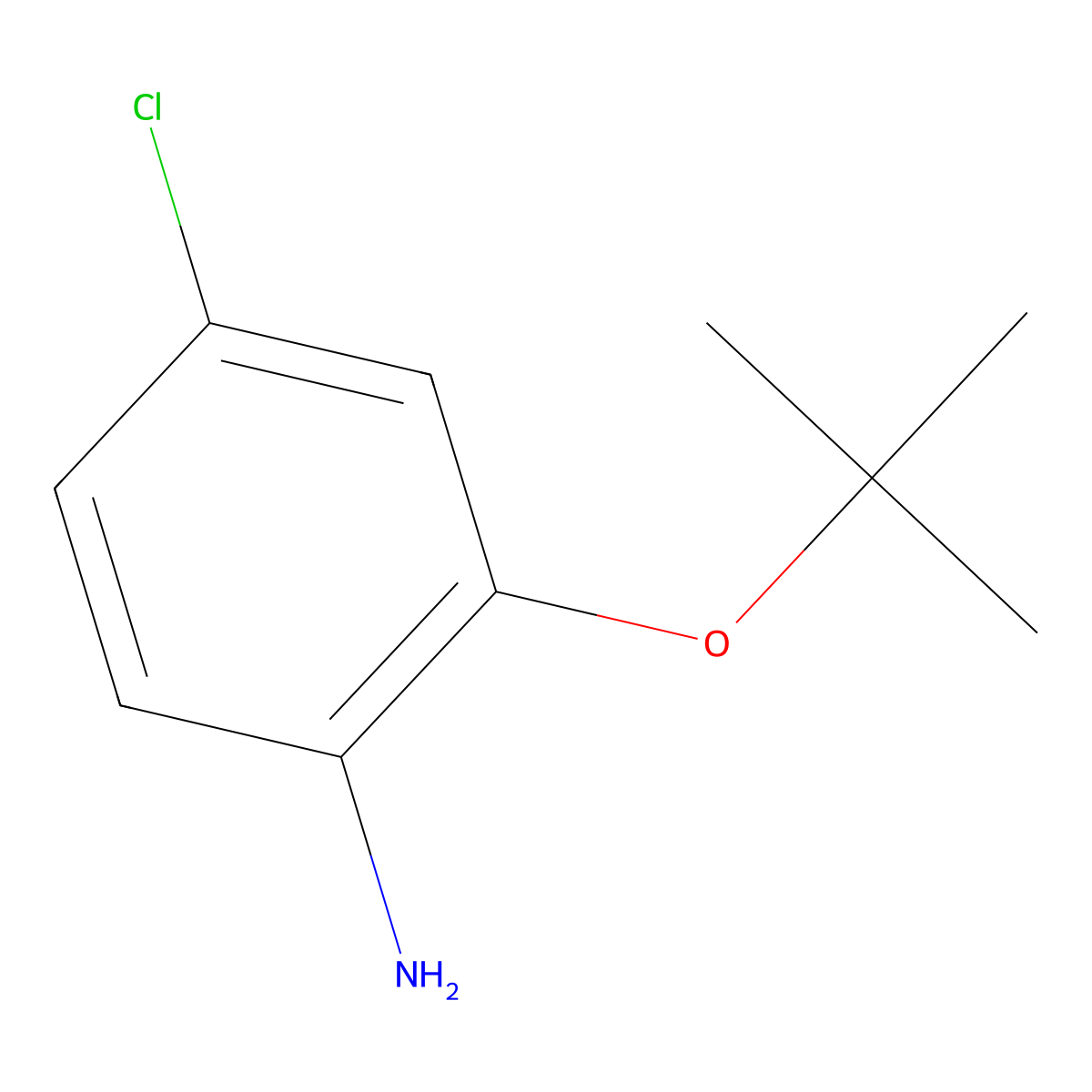 2-(Tert-butoxy)-4-chloroaniline molecular structure, CAS 1181302-84-0