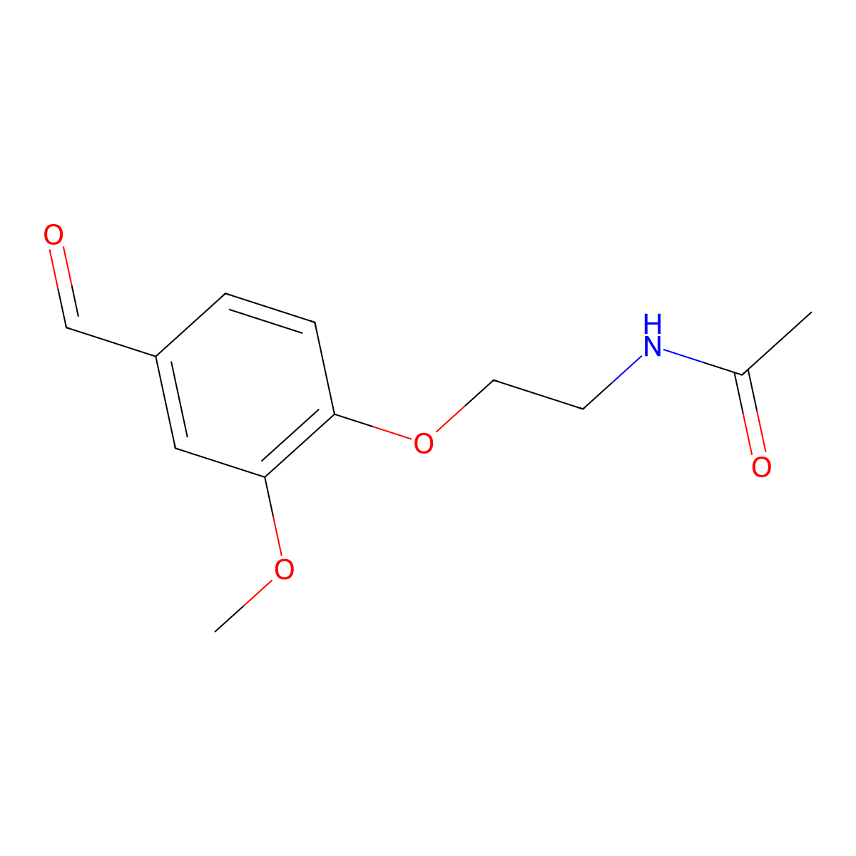 N-[2-(4-Formyl-2-methoxyphenoxy)ethyl]acetamide molecular structure, CAS 1181303-30-9