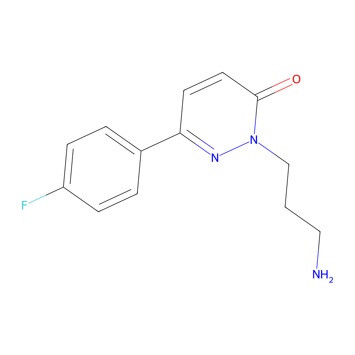 2-(3-aminopropyl)-6-(4-fluorophenyl)pyridazin-3(2H)-one molecular structure, CAS 1181312-72-0