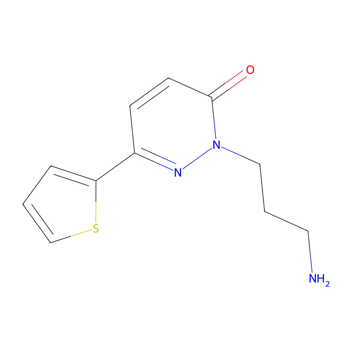 2-(3-aminopropyl)-6-(2-thienyl)pyridazin-3(2H)-one molecular structure, CAS 1181312-73-1