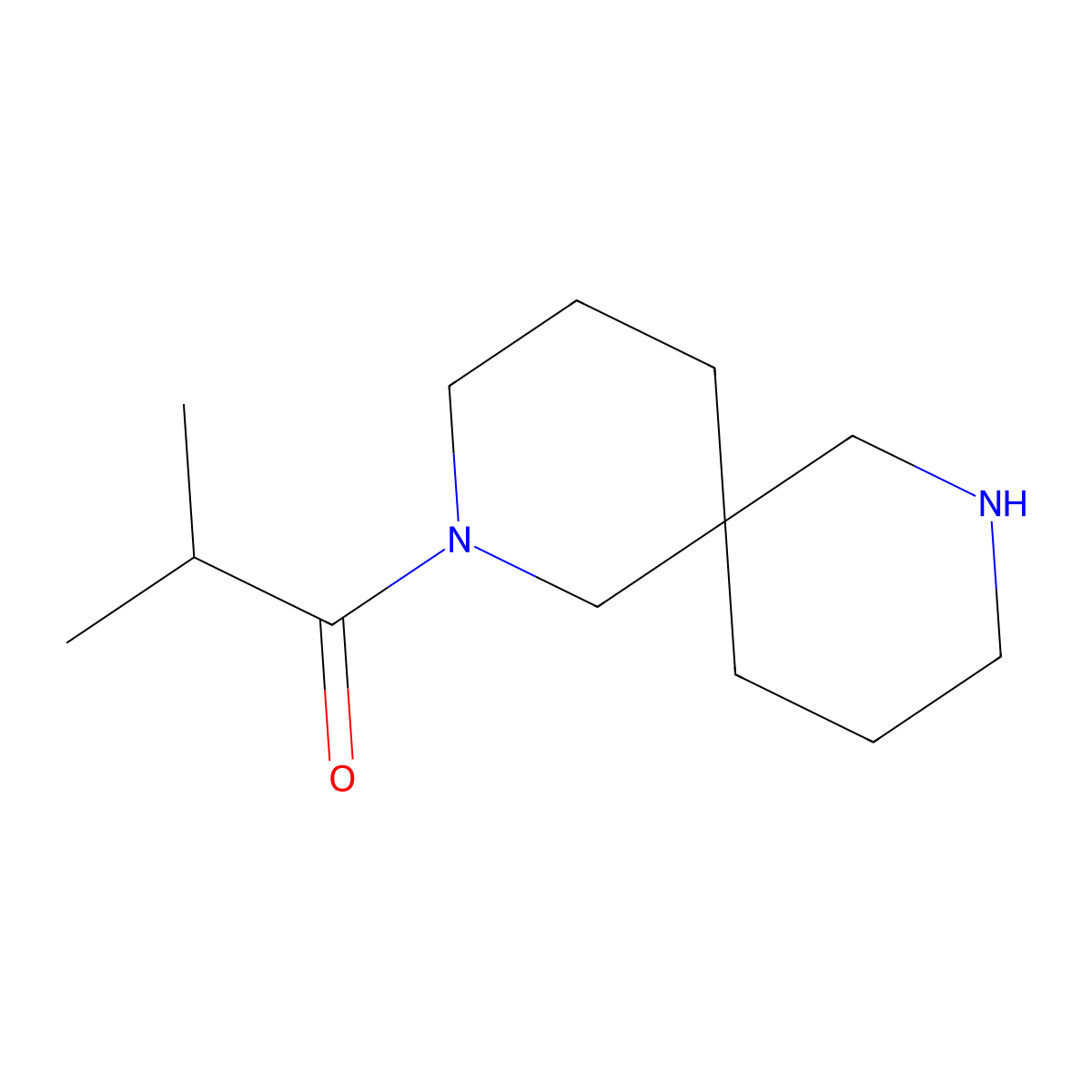 2-Methyl-1-(2,8-diazaspiro[5.5]undecan-2-yl)propan-1-one molecular structure, CAS 1181313-45-0
