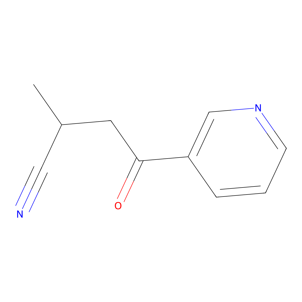 2-Methyl-4-oxo-4-(pyridin-3-yl)butanenitrile molecular structure, CAS 1181313-78-9