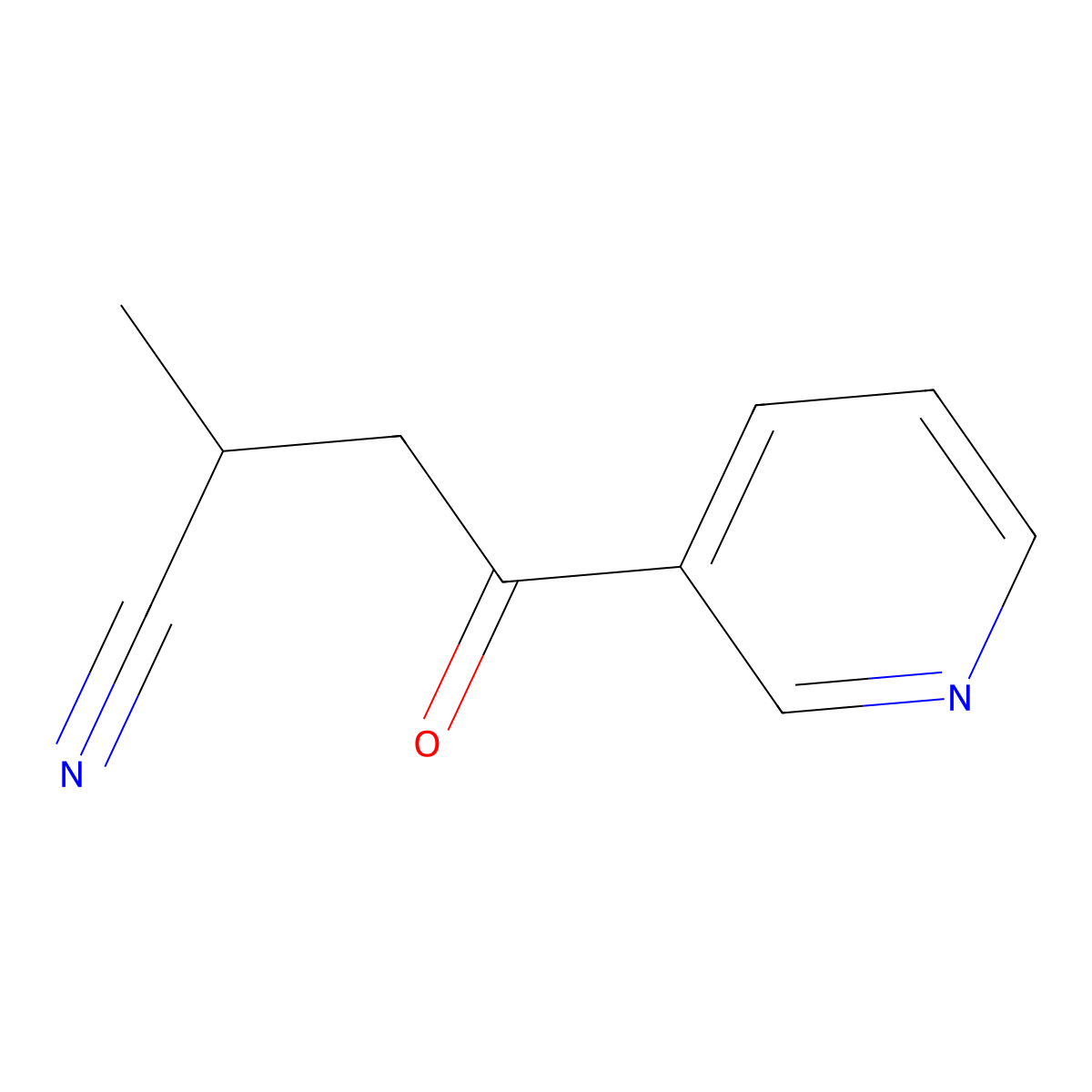 2-Methyl-4-oxo-4-(pyridin-3-yl)butanenitrile molecular structure, CAS 1181313-78-9
