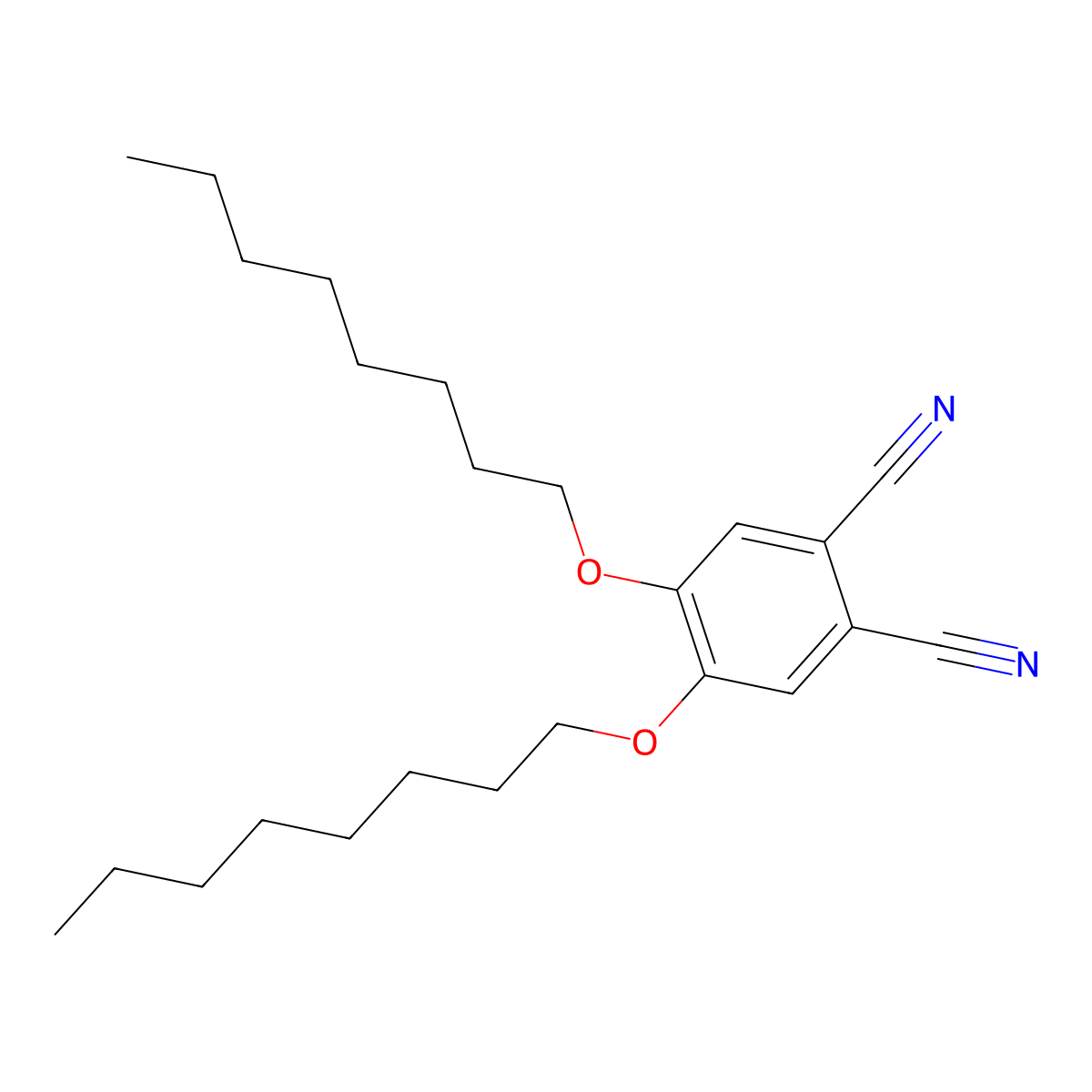 4,5-Dioctyloxy-1,2-benzenedicarbonitrile molecular structure, CAS 118132-11-9