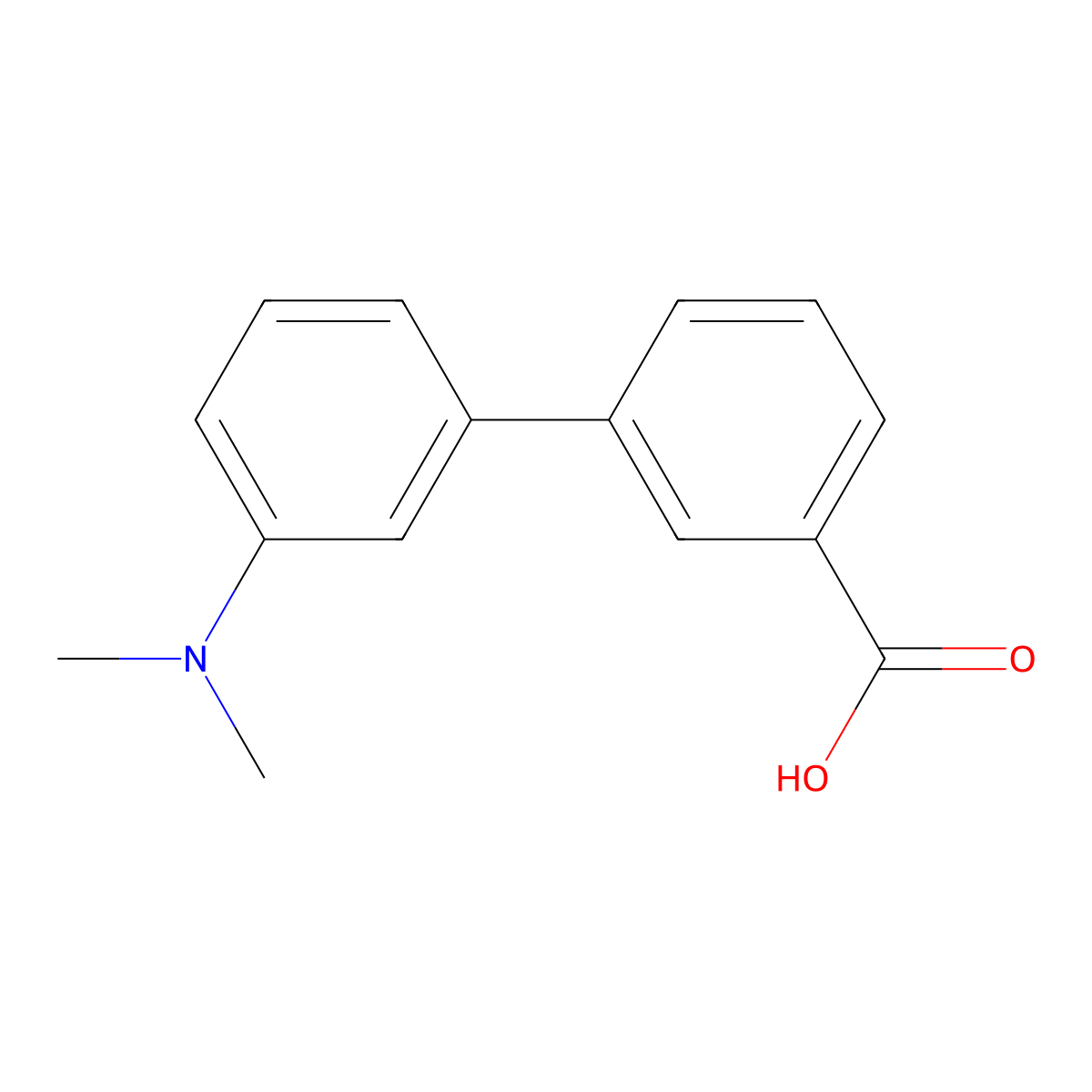 3'-(Dimethylamino)biphenyl-3-carboxylic acid molecular structure, CAS 1181320-54-6