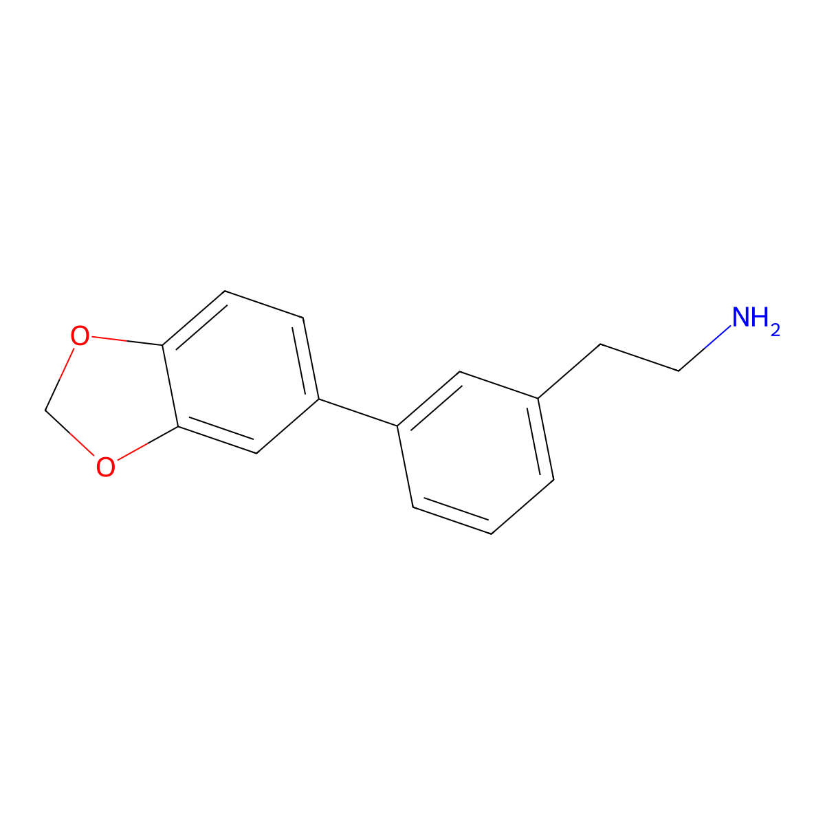 3-(1,3-Benzodioxol-5-yl)benzeneethanamine molecular structure, CAS 1181320-64-8