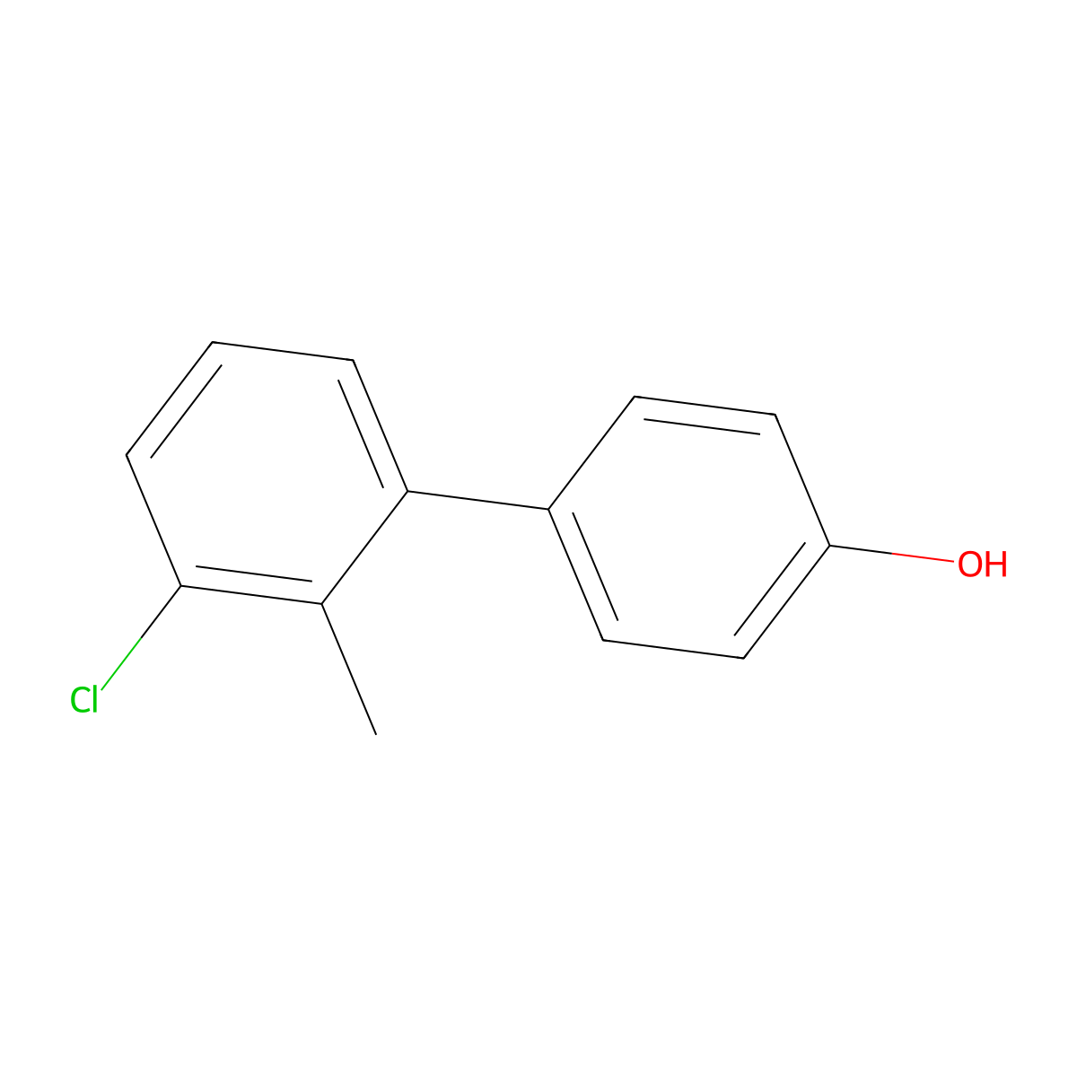 4-(3-Chloro-2-methylphenyl)phenol molecular structure, CAS 1181320-98-8