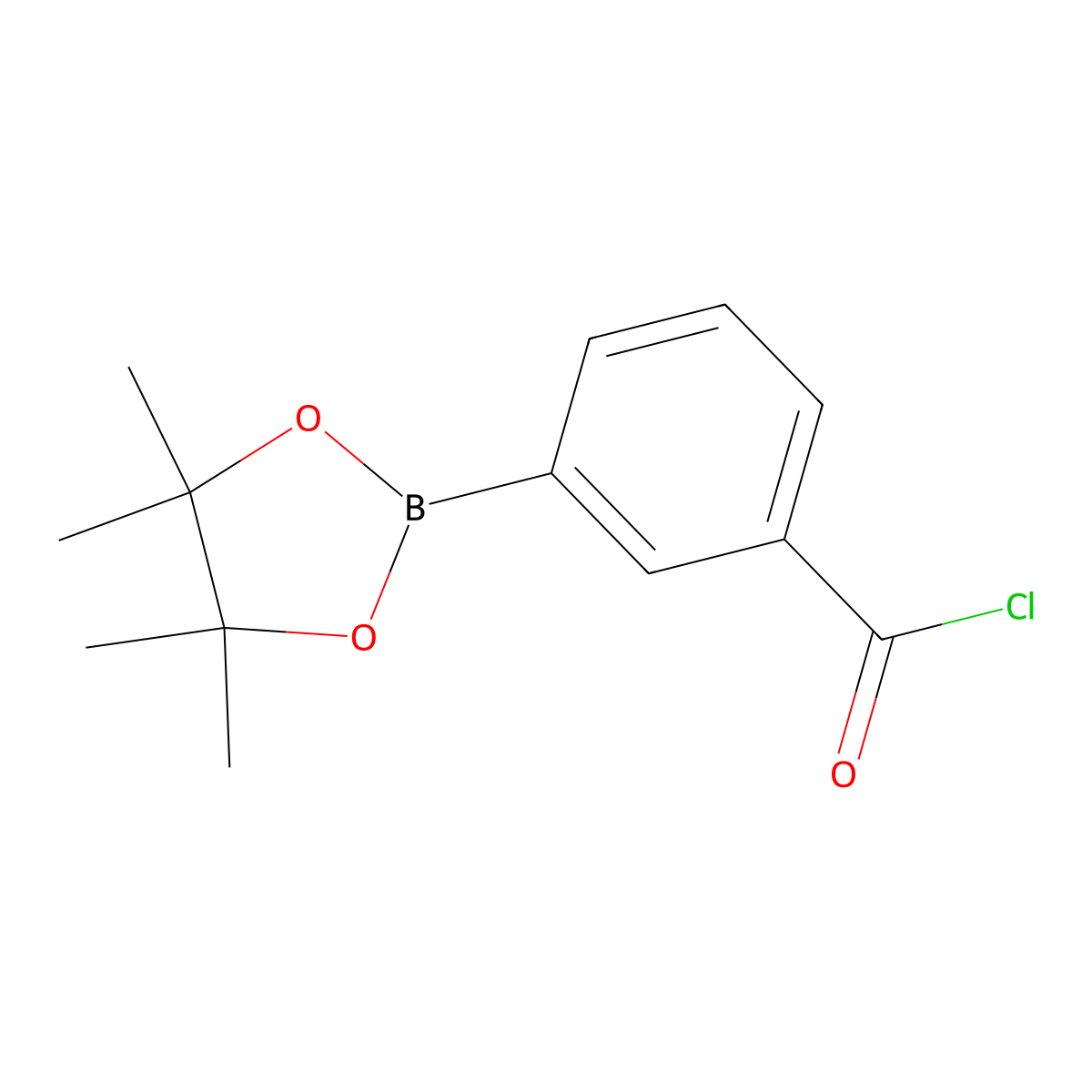 3-(4,4,5,5-Tetramethyl-1,3,2-dioxaborolan-2-yl)benzoyl chloride molecular structure, CAS 1181329-14-5