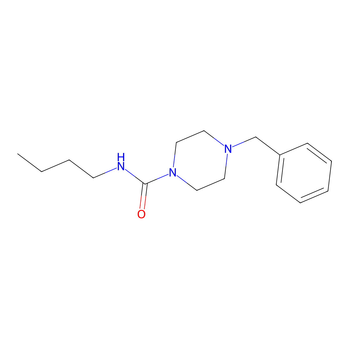 4-benzyl-N-butylpiperazine-1-carboxamide molecular structure, CAS 118133-23-6