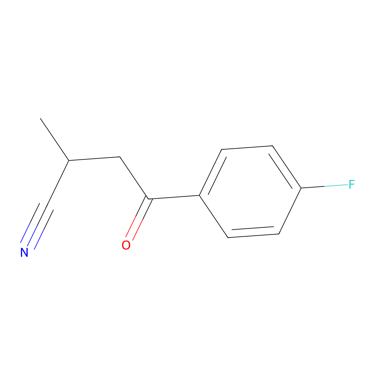 4-(4-Fluorophenyl)-2-methyl-4-oxobutanenitrile molecular structure, CAS 1181335-47-6