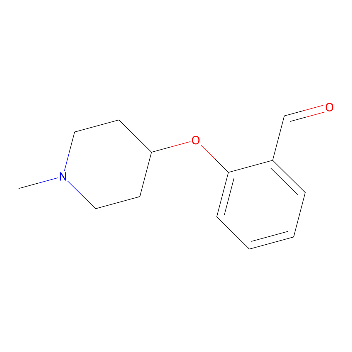2-[(1-Methyl-4-piperidinyl)oxy]benzaldehyde molecular structure, CAS 1181339-71-8