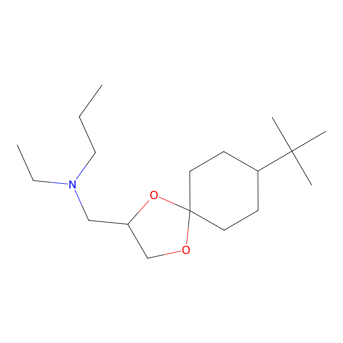Spiroxamine molecular structure, CAS 118134-30-8