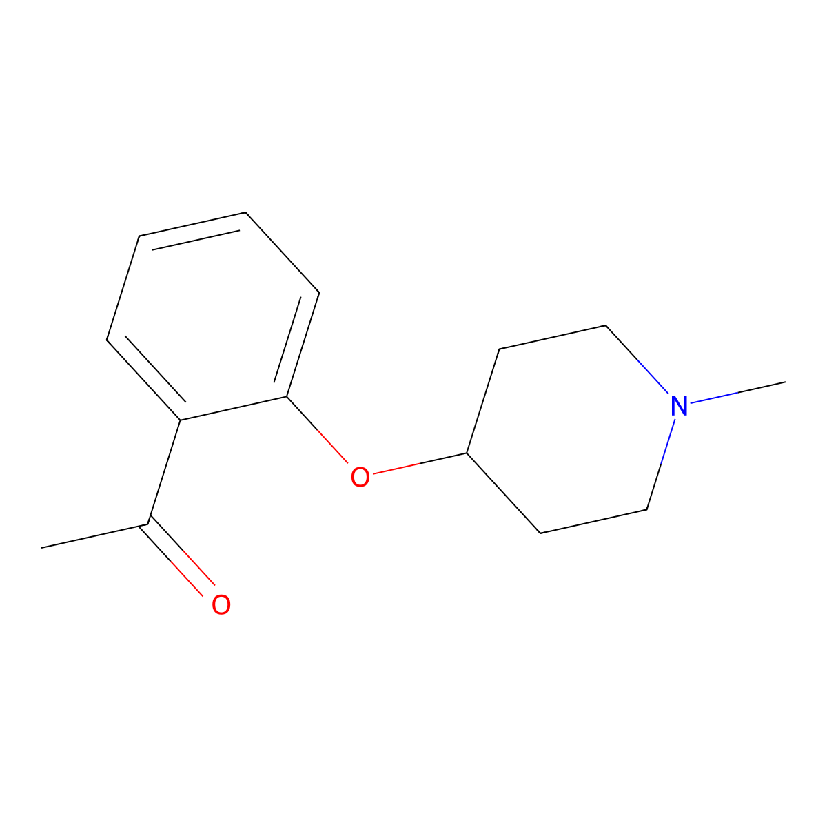 1-[2-[(1-Methyl-4-piperidinyl)oxy]phenyl]ethanone molecular structure, CAS 1181345-45-8