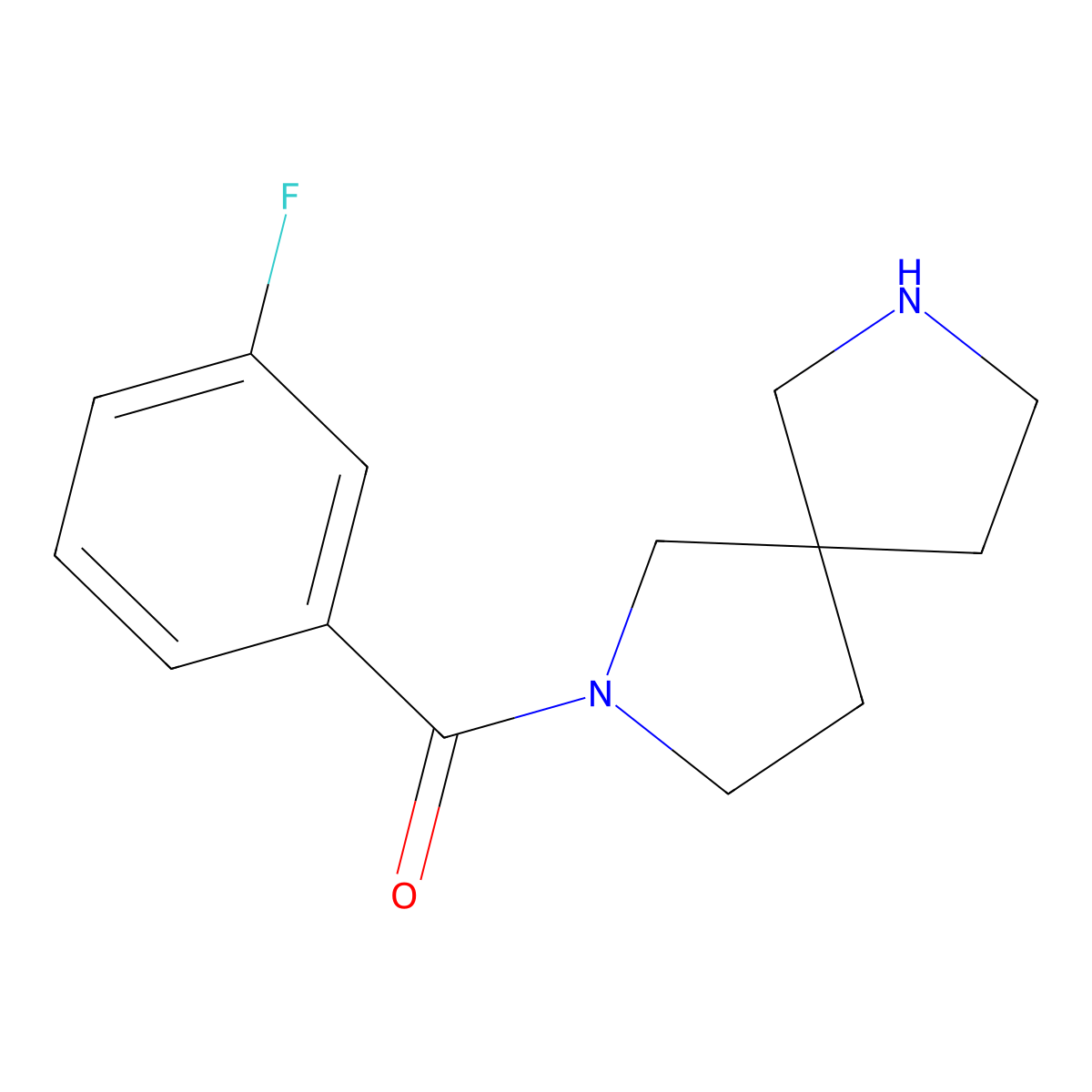 (3-Fluorophenyl)(2,7-diazaspiro[4.4]nonan-2-yl)methanone molecular structure, CAS 1181354-52-8