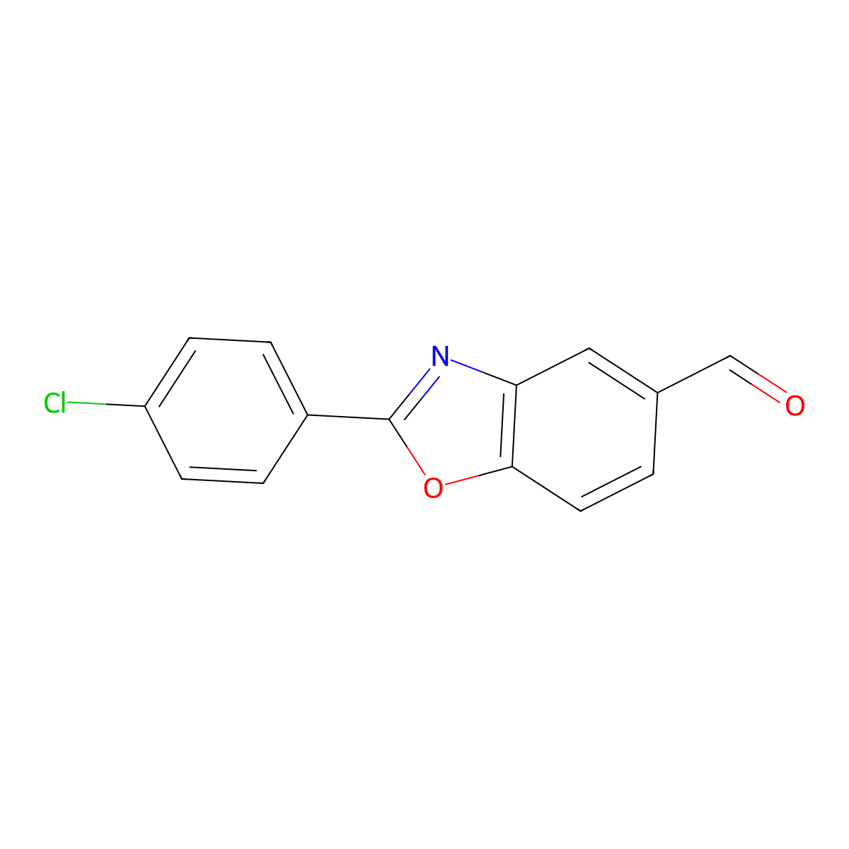2-(4-Chlorophenyl)benzo[d]oxazole-5-carbaldehyde molecular structure, CAS 1181377-97-8