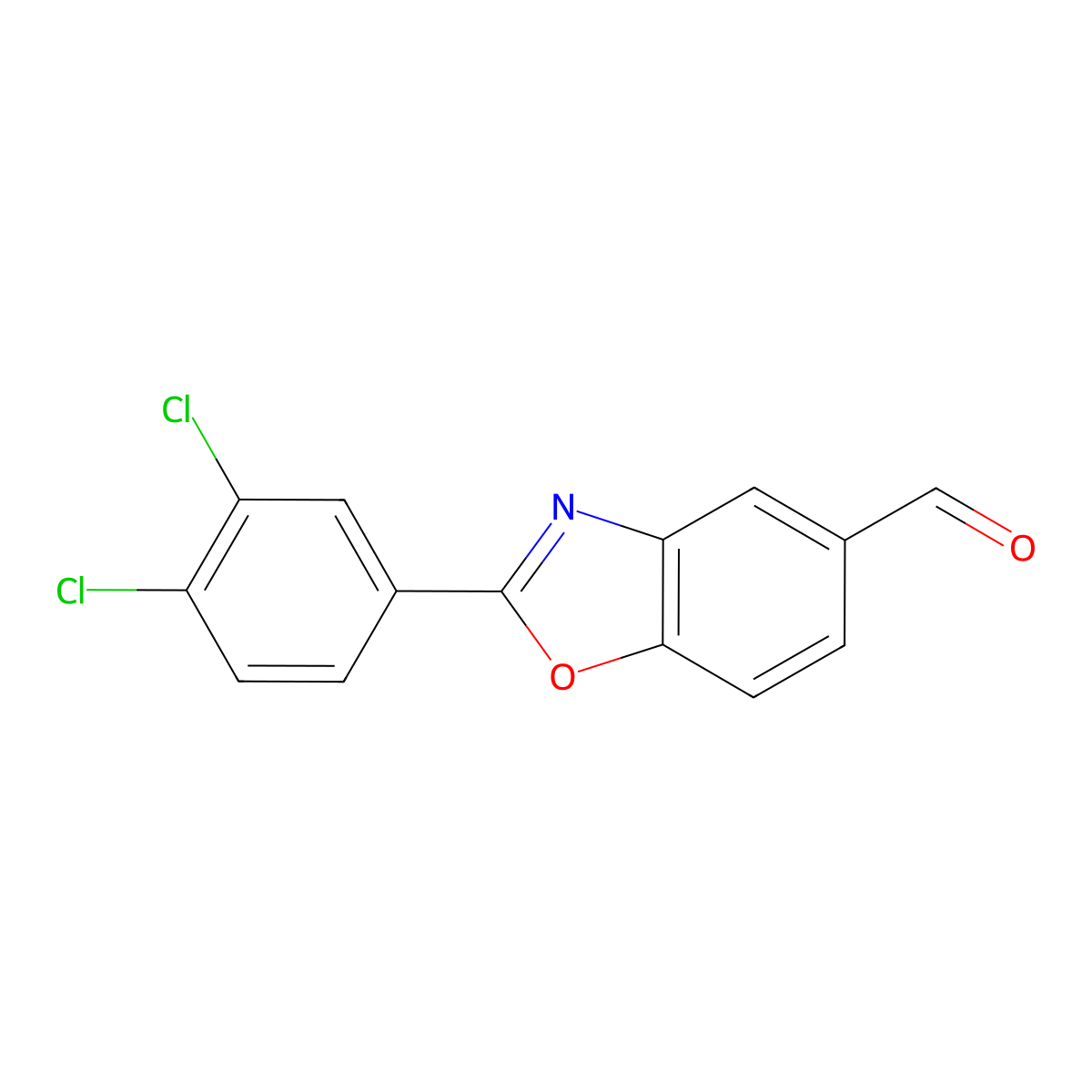 2-(3,4-Dichlorophenyl)benzo[d]oxazole-5-carbaldehyde molecular structure, CAS 1181377-98-9